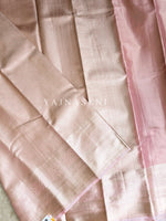 Load image into Gallery viewer, Semi Kanchipuram Silk Saree x Light Gold Zari - Pastel Pink
