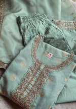 Load image into Gallery viewer, RAVINA [2XL/44] - Straight Cut Kurti Set (Mint)

