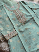Load image into Gallery viewer, RAVINA [2XL/44] - Straight Cut Kurti Set (Mint)
