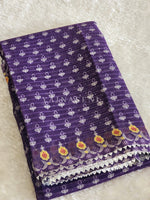 Load image into Gallery viewer, Sequins x Printed Georgette Saree - Purple

