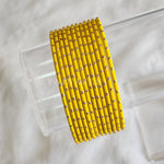Load image into Gallery viewer, Matte dot Bangles - Yellow
