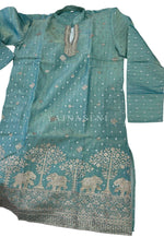 Load image into Gallery viewer, DANUSH [XL/42] - (Turquoise) Men Mid Length Kurta Top
