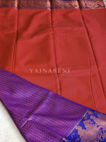 Load image into Gallery viewer, Pallakku series - Soft Semi Silk Saree : Purple x Red
