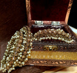Load image into Gallery viewer, THE CLASSIC - clustered pearls reversed AD set of 4 bangles (champagne)
