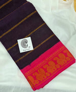 Load image into Gallery viewer, Sungudi Cotton Saree - Aubergine

