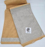 Load image into Gallery viewer, Cotton Saree with Big Silver Zari Border - Latte
