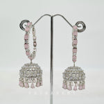 Load image into Gallery viewer, KASHMIRA ring jhumkas (silver-lemonade)
