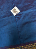Load image into Gallery viewer, Kalyani Cotton Saree - Mustard with Blue
