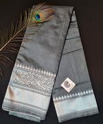 Load image into Gallery viewer, Lichi Silk Saree - Grey
