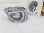 Load image into Gallery viewer, Matte dot Bangles - Silver (silver dots)
