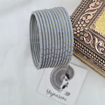 Load image into Gallery viewer, Matte dot Bangles - Grey
