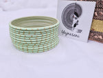 Load image into Gallery viewer, Matte dot Bangles - Pista
