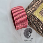 Load image into Gallery viewer, Matte dot Bangles - Coral Pink
