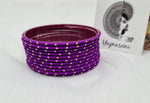 Load image into Gallery viewer, Matte dot Bangles - Violet
