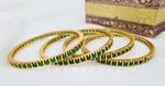 Load image into Gallery viewer, RITHVIKA - set of 4 bangles (green)
