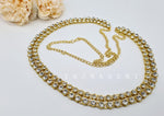 Load image into Gallery viewer, Hipchain - Double layer white stones (gold)
