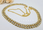Load image into Gallery viewer, Hipchain - Double layer white stones (gold)
