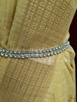 Load image into Gallery viewer, Hipchain - Double layer white stones (silver)
