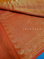 Load image into Gallery viewer, Soft Silk Borderless Mandala Saree - Orange
