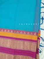 Load image into Gallery viewer, Kora Cotton Saree - Sky
