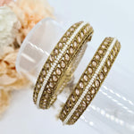 Load image into Gallery viewer, AINARA - pair of kalere bangles (gold)
