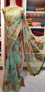 Load image into Gallery viewer, Soft Organza Floral Series - Mint
