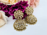 Load image into Gallery viewer, DIYA Jhumkas (champagne-gold)
