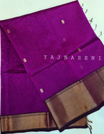 Load image into Gallery viewer, Maheswari Silk Cotton Saree - Violet
