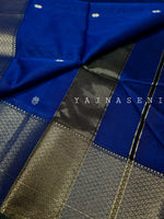 Load image into Gallery viewer, Maheswari Silk Cotton Saree - Royal Blue
