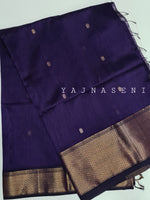 Load image into Gallery viewer, Maheswari Silk Cotton Saree - Purple
