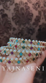 Load and play video in Gallery viewer, MEGHA - set of 4 bangles
