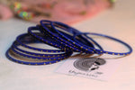 Load image into Gallery viewer, Matte dot Bangles - Dark Blue
