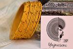 Load image into Gallery viewer, Silk Thread Bangles - Yellow
