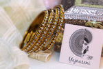 Load image into Gallery viewer, Gold bangles with White stones
