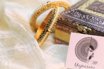 Load image into Gallery viewer, Pair of Gold Kada with Pearls
