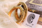 Load image into Gallery viewer, Pair of Gold Kada with Pearls
