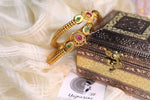 Load image into Gallery viewer, Rani-Green Gold Kada Bangle
