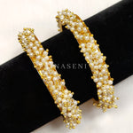 Load image into Gallery viewer, AAHANA - pair of kada , clustered mini pearls
