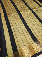 Load image into Gallery viewer, Cotton Silk Saree - Black x Gold
