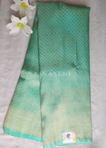 Load image into Gallery viewer, Soft silk banarasi x Copper Zari Saree - Peppermint
