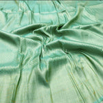 Load image into Gallery viewer, Soft silk banarasi x Copper Zari Saree - Peppermint
