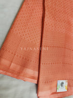 Load image into Gallery viewer, Soft silk banarasi x Copper Zari Saree - Coral Peach
