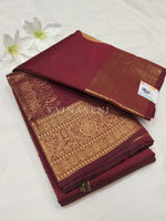 Load image into Gallery viewer, Semi Soft Silk Gold Zari Saree - Maroon
