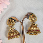 Load image into Gallery viewer, MYTHILI jimikkis (rani x green)
