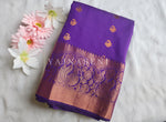 Load image into Gallery viewer, Kanchi semi soft silk x Copper zari saree - Purple
