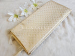 Load image into Gallery viewer, Kubera Pattu x Gold Zari Saree - Vanilla
