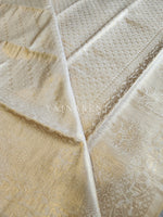 Load image into Gallery viewer, Kubera Pattu x Gold Zari Saree - Vanilla

