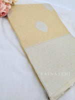 Load image into Gallery viewer, Linen silk x Silver zari - Latte
