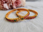 Load image into Gallery viewer, LAKSHMI - pair of kemp bangles (thin)
