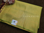 Load image into Gallery viewer, Banarasi Soft Silk Copper Zari Saree - Light Olive x Plum
